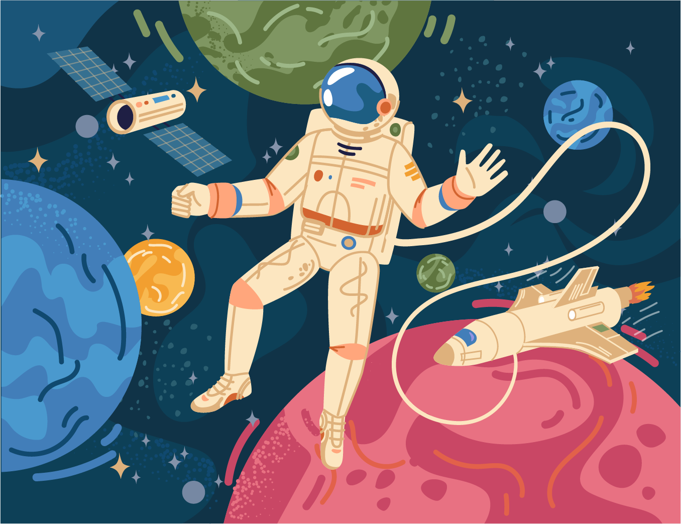 An astronaut on a space mission.